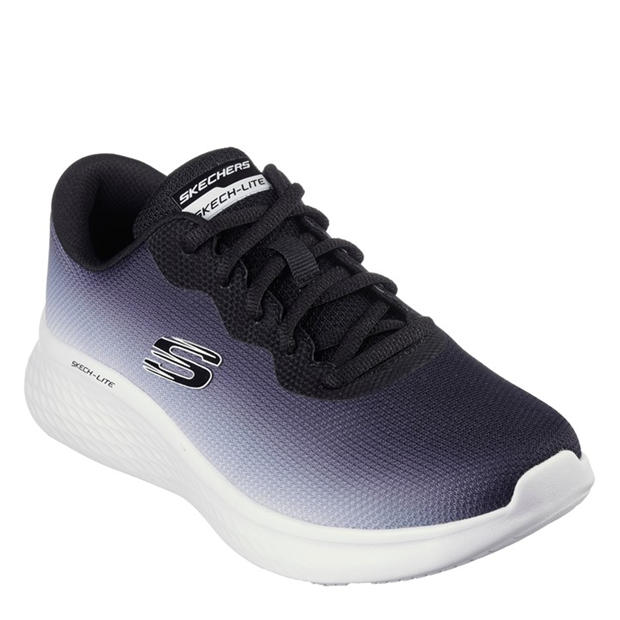 Black/White - Skechers - Ombre Engineered Mesh Lace-Up W Ai Slip On Trainers Womens