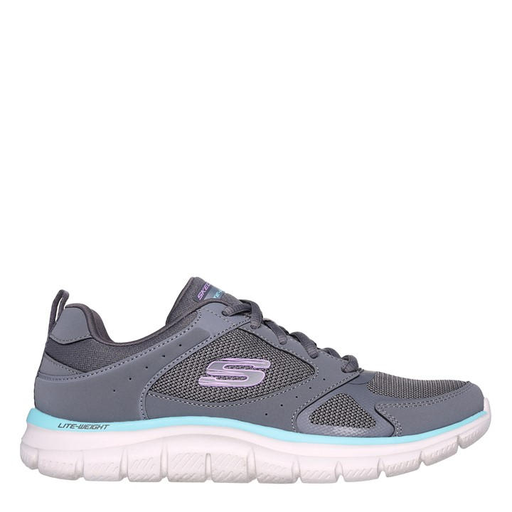 Skechers Women's Grey Track Casual Low-Top Trainers in Size 2, Sports Direct