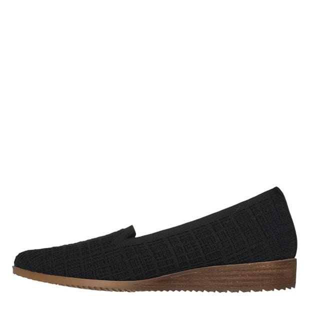 Black - Skechers - Cleo Sawdust Slip On Trainers Womens