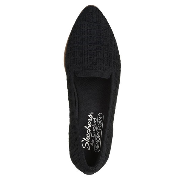Black - Skechers - Cleo Sawdust Slip On Trainers Womens