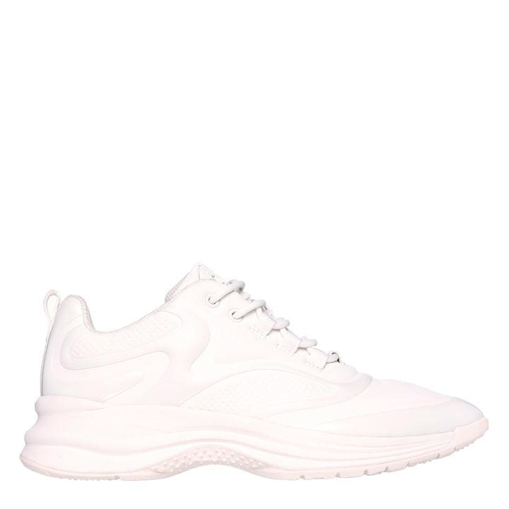 Skechers Women's White Glossed Hot Melt Embossed Neoprene Low-Top Trainers in Size 2.5, Sports Direct
