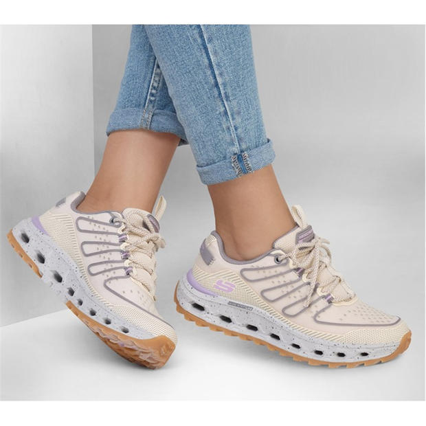 Natural/Purple - Skechers - Glide-Step At Slip On Trainers Womens