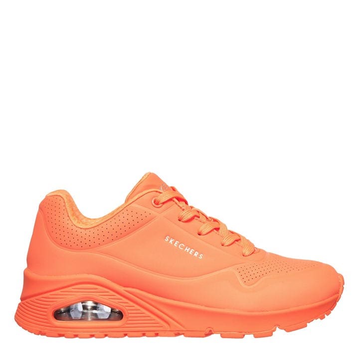 Skechers Women's Orange Durabuck Lace Up Classic Low-Top Trainers in Size 2, Sports Direct