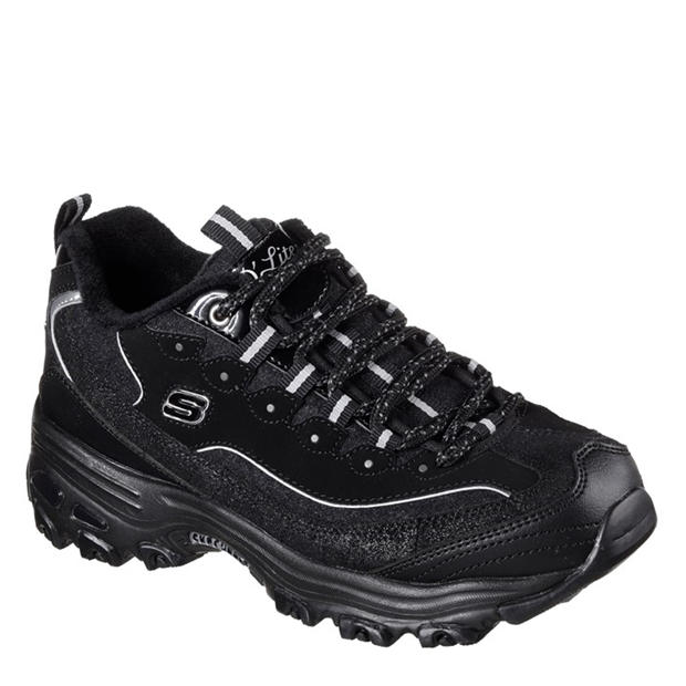Black/Black - Skechers - Women's Classic Low-Top Trainers