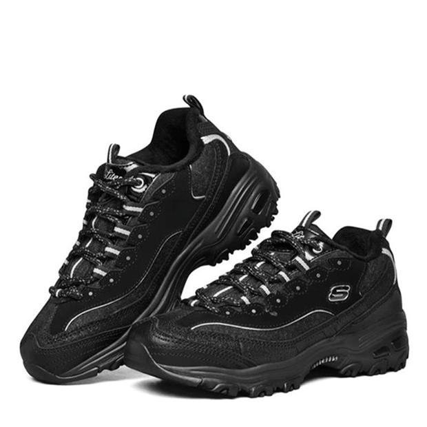 Black/Black - Skechers - Women's Classic Low-Top Trainers