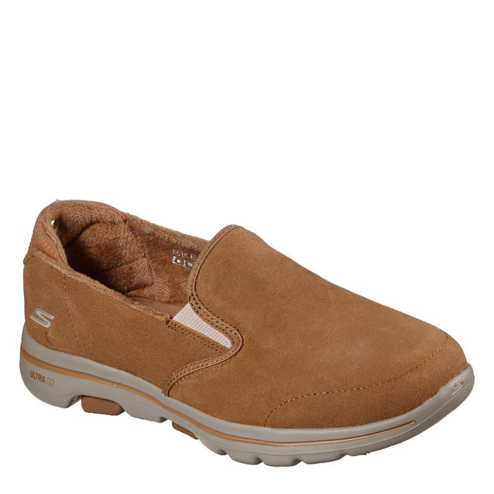 Skechers Women's Brown Slip On Trainers in Size 5.5, Sports Direct