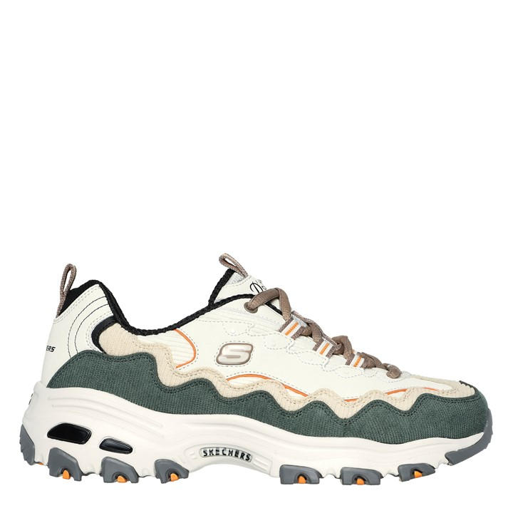 Skechers Women's White D Lites Classic Low-Top Trainers in Size 2, Sports Direct