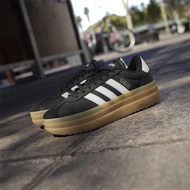 Blk/Wht/Gum - adidas - VL Court Bold Women's Trainers