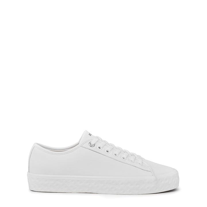 Boss Women's White Aiden Tennis Shoes, Iconic Logo in Size 7, Sports Direct