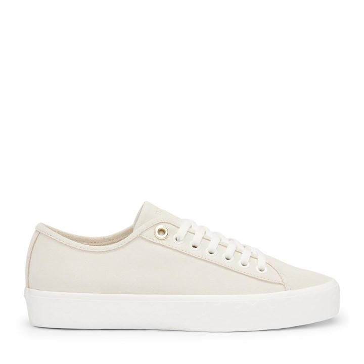 Boss Women's White Aiden Tennis Shoes, Iconic Logo in Size 5, Sports Direct