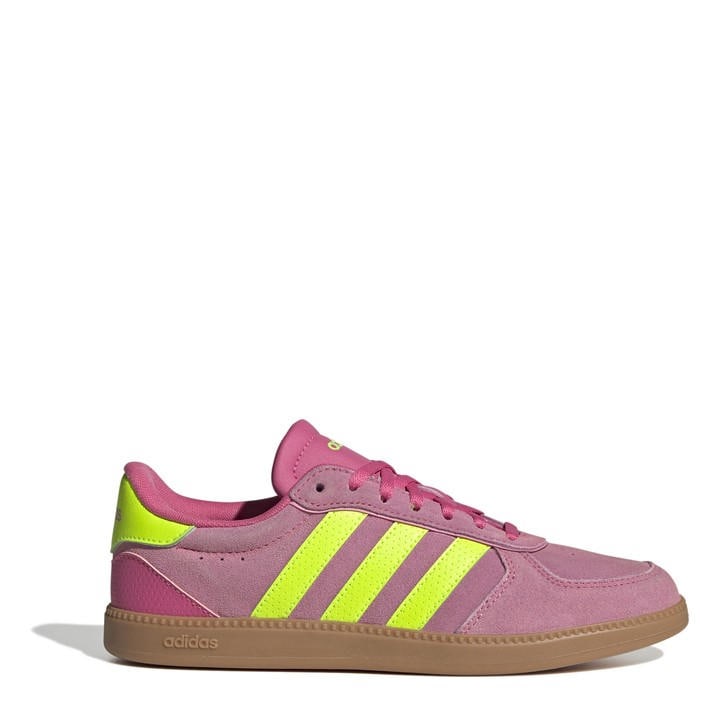 Adidas Women's Pink Breaknet Sleek Suede Trainers Size 6