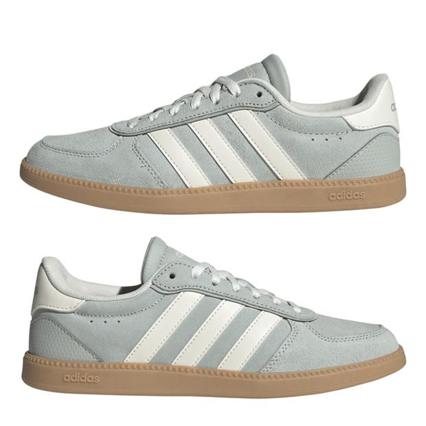 Grey/White - adidas - Breaknet Sleek Suede Womens Shoes