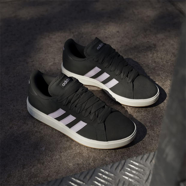 Black/Lvndr/Wht - adidas - Grand Court Base 00s Womens Trainers
