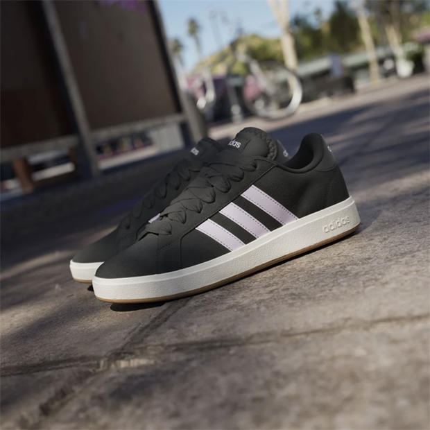 Black/Lvndr/Wht - adidas - Grand Court Base 00s Womens Trainers