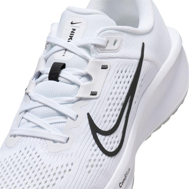 White/Black - Nike - Quest 6 Womens Road Running Shoes