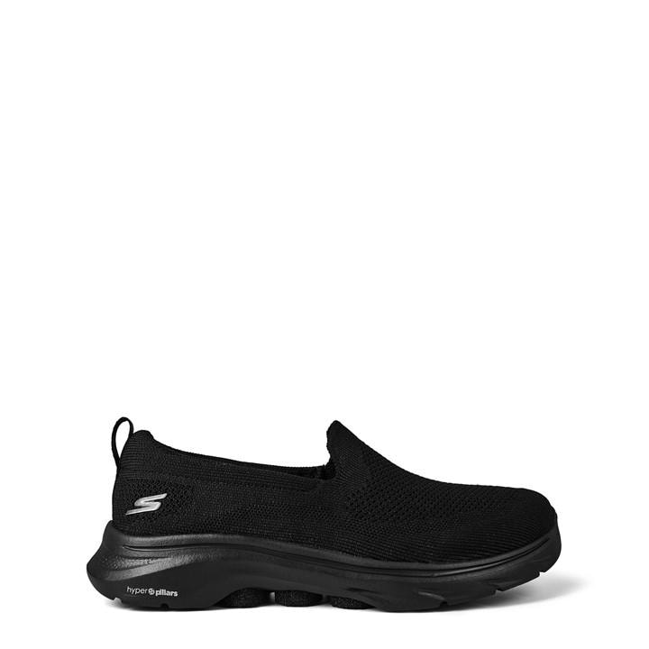 Skechers Women's Black Comfort Collar Knitted Slip On Runners in Size 6.5, Sports Direct