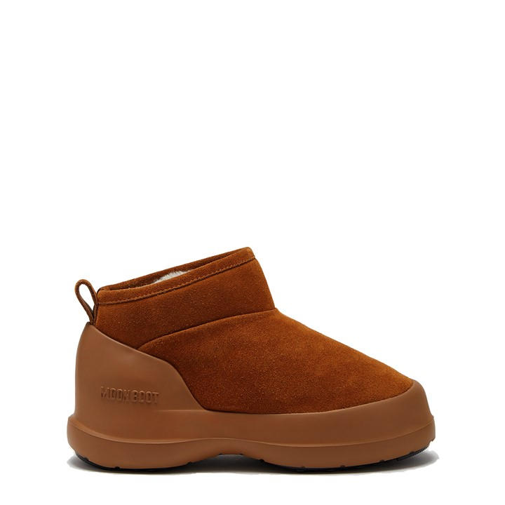 Moon Boot Women's Brown Luna Low-Suede Boots in Size 4, Sports Direct
