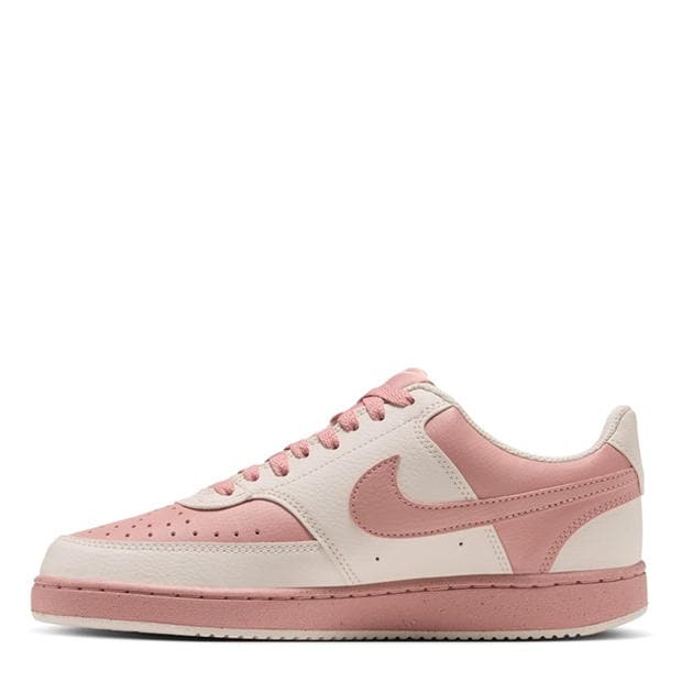 Chalk/Pink - Nike - Womens Nike Court Vision Low Next Nature Trainers