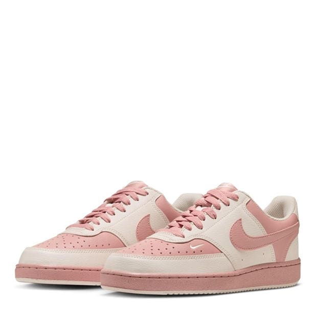 Chalk/Pink - Nike - Womens Nike Court Vision Low Next Nature Trainers