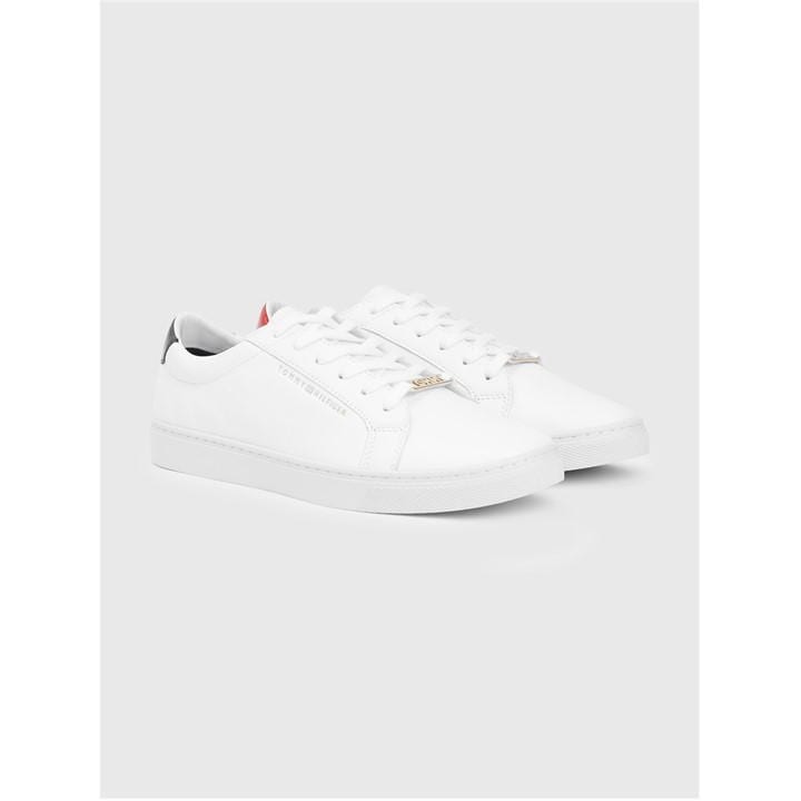 Tommy Hilfiger Women's White Essential Trainers in Size 5, Sports Direct