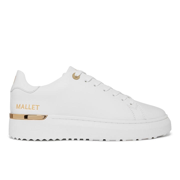 Mallet Women's White Grftr Lite Low-Top Trainers in Size 5, Sports Direct