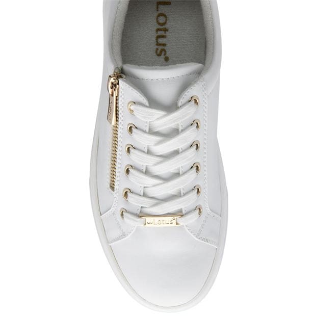 White - Lotus Shoes - Women's Alessia Low-Top Trainers