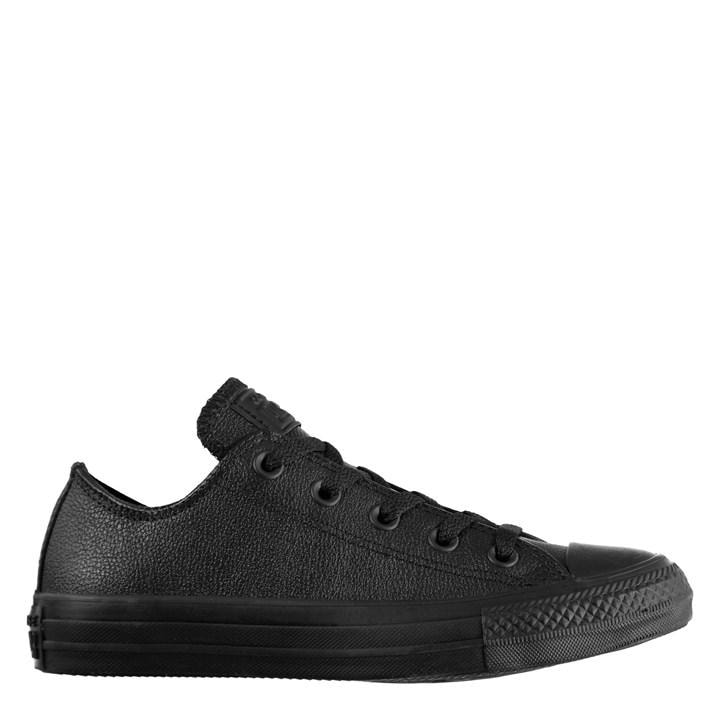 Converse Women's Black All Star Mono Leather Shoes in Size 4.5, Sports Direct