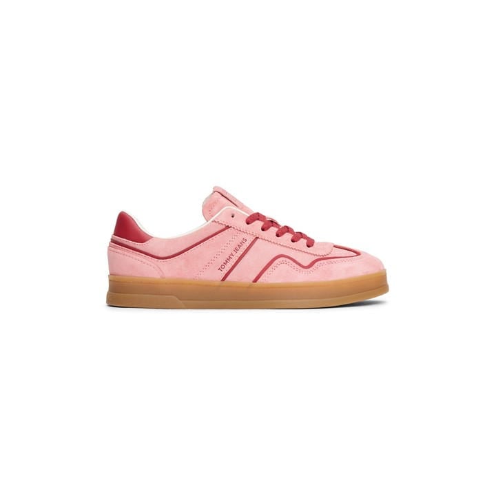 Tommy Jeans Women's Pink Greenwich Low-Top Trainers in Size 5, Sports Direct