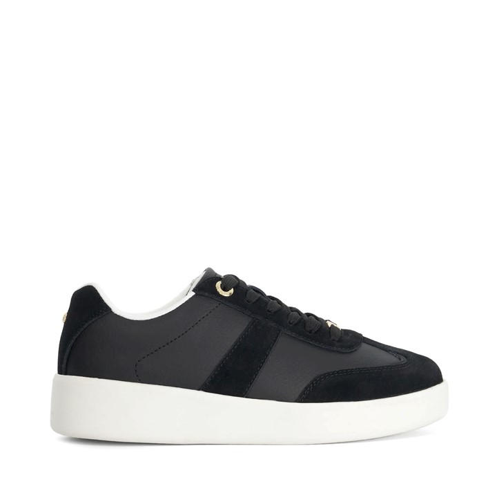 Dune London Women's Ensemble Leather Low-Top Trainers Black Size 3 (36) - Image 3