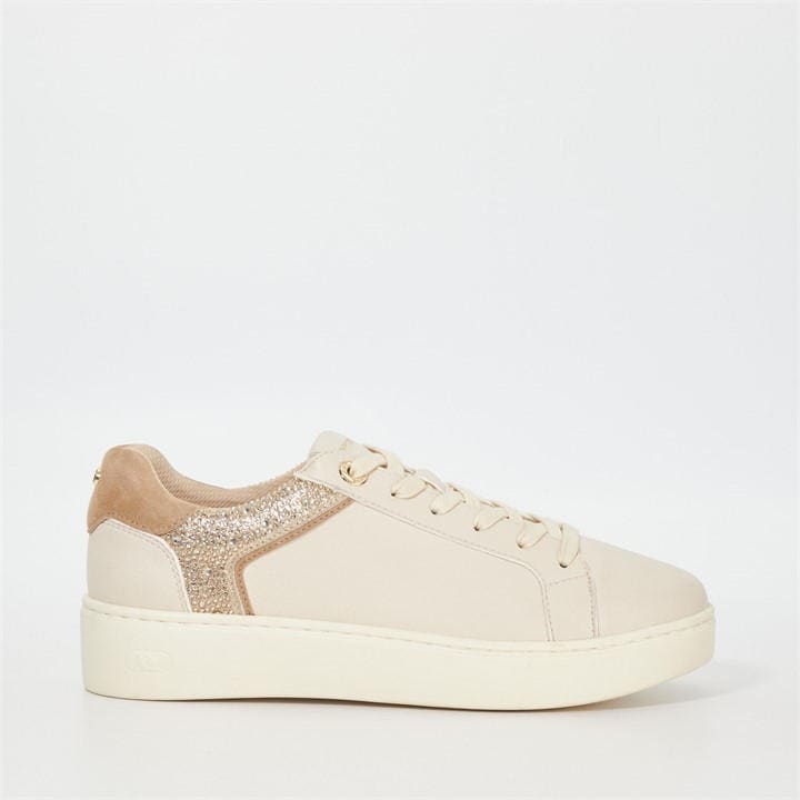 Dune London Women's Beige Elli Low-Top Trainers in Size 5, Sports Direct