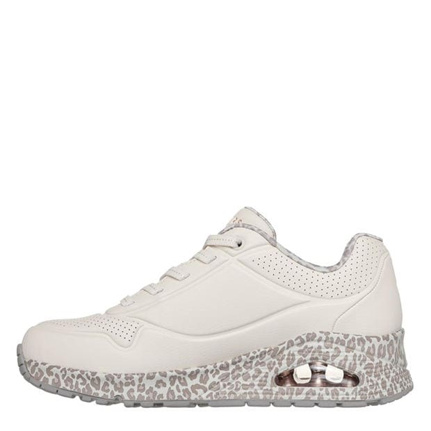 White/Leo Sole - Skechers - UNO Stand On Air Trainers Womens