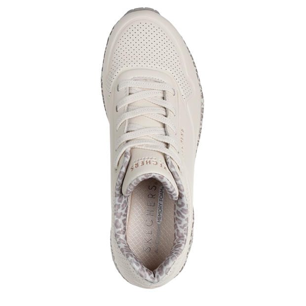 White/Leo Sole - Skechers - UNO Stand On Air Trainers Womens