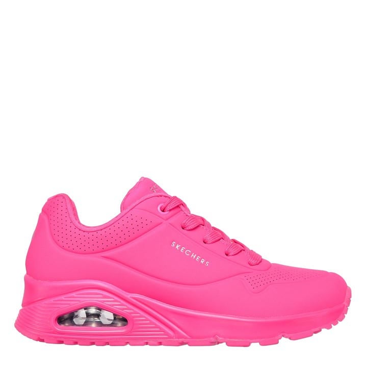 Skechers Women's Hot Pink Uno - Night Shades Sneaker In Size 2 | Synthetic/Textile - Image 2