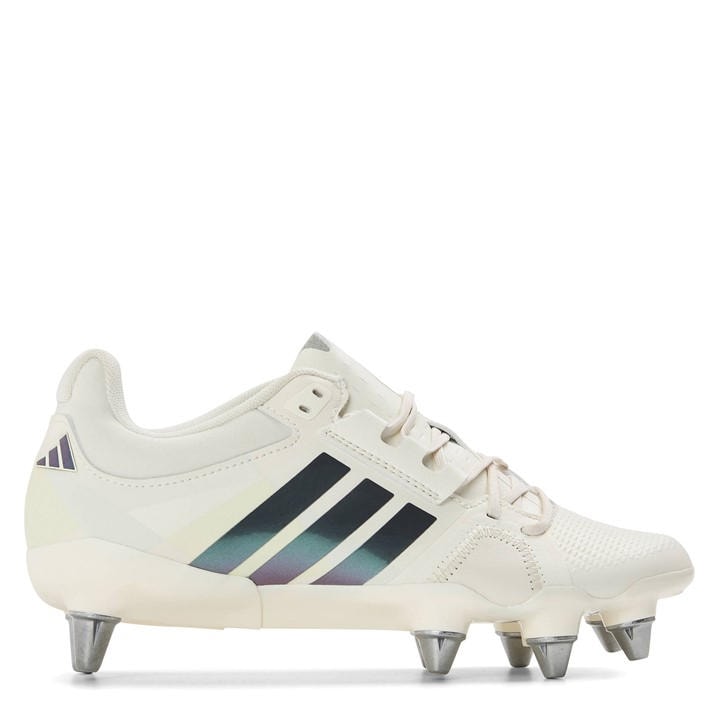 Adidas Women's White Kakari W Soft Ground Rugby Boots in Size 8, Sports Direct