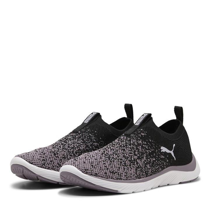 Puma Women's Black Softride Remi Slip-On Knitted Runners in Size 4, Sports Direct