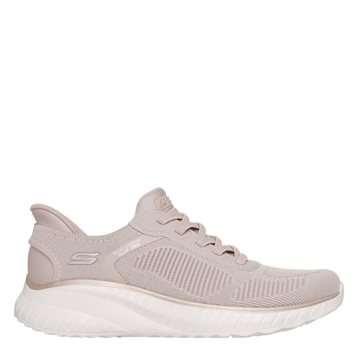 Skechers Women's Gold Engineered Knitted Bungee Slip-On Runners in Size 6.5, Sports Direct