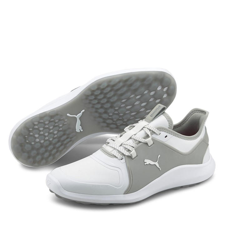 Puma Men's White Ignite Fasten8 Pro Spikeless Golf Shoes in Size 9, Sports Direct