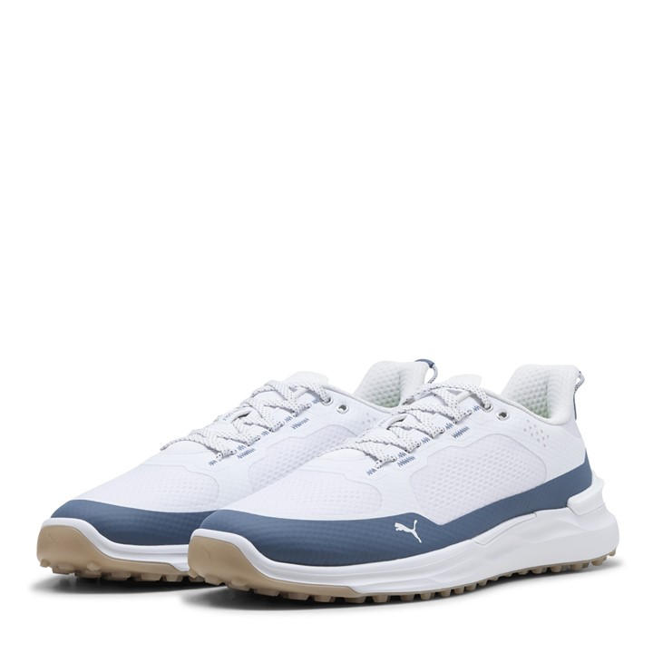 Puma Men's White Ignite Elevate X Spikeless Golf Shoes in Size 8, Sports Direct