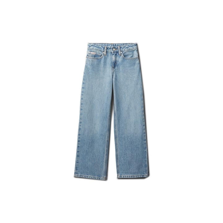 Calvin Klein Girls Blue Kids' Wide Leg Jeans in Size M, Sports Direct