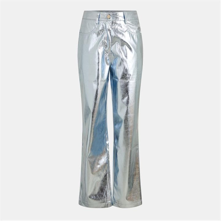 Amylynn Women's Blue Leather/Pu Leather Trousers in Size 6, Sports Direct