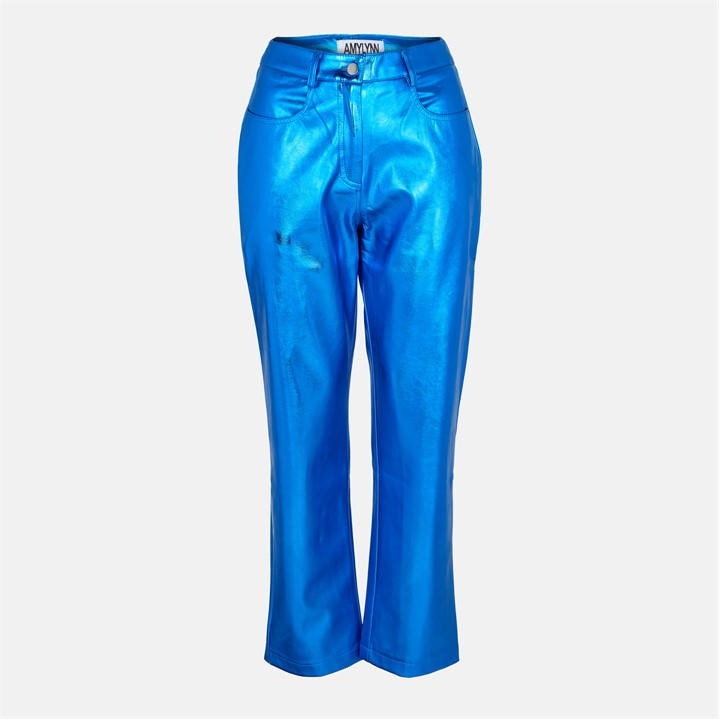 Amylynn Women's Blue Leather/Pu Leather Trouser in Size 6, Sports Direct