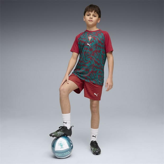 Red/Green - Puma - Kids Portugal Warm-Up Shirt World Cup 2026