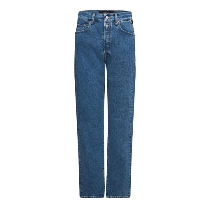 Replay Women's Blue 9Zero1 Straight-Fit Jeans in Size 8, Sports Direct