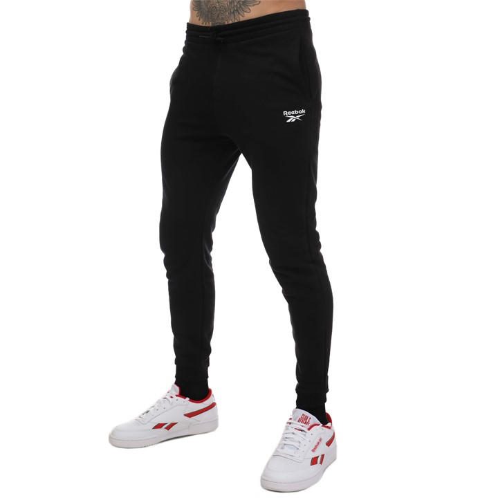 Reebok Men's Black Identity French Terry Joggers in Size XS, Sports Direct