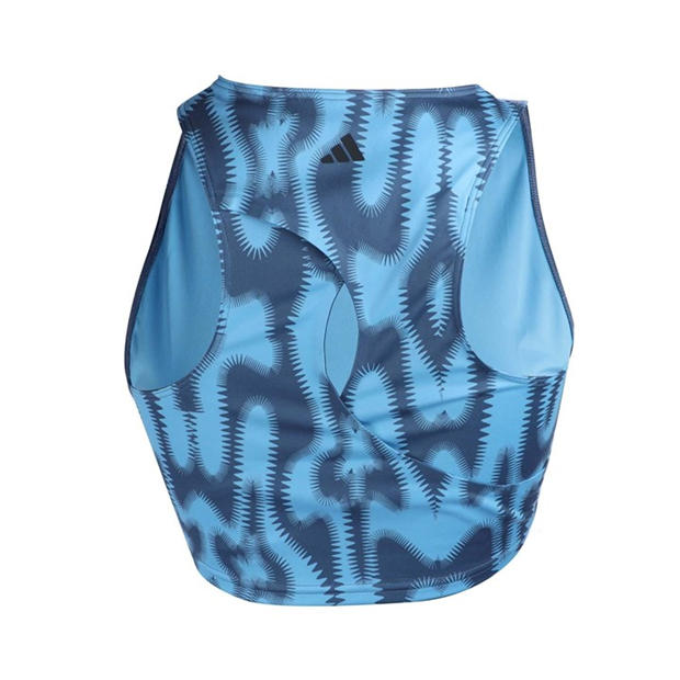 Blue - adidas - Yoga Studio Printed Tank Top