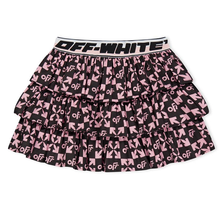 Off White Girls Black Kids Ruffle Design Skirt in Size 3 - 4 Years, Sports Direct
