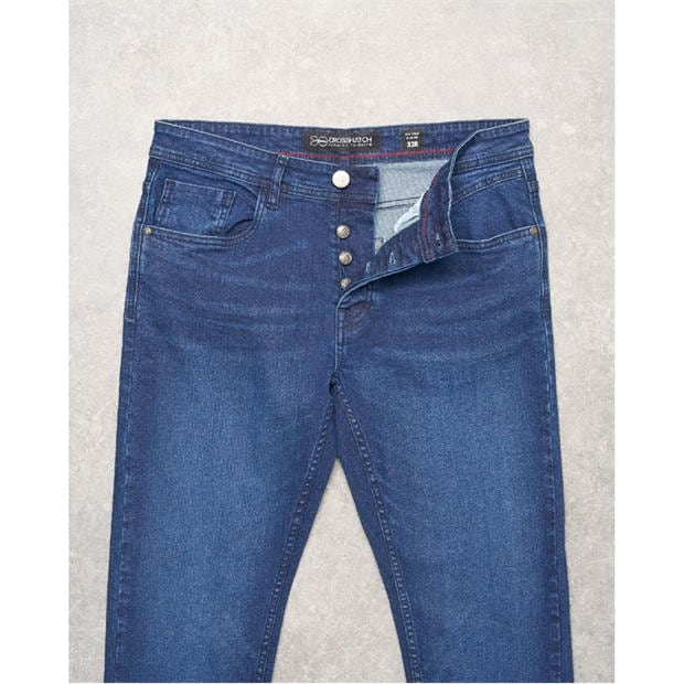 Синьо - Crosshatch - Malcom Slim-Fit Jeans