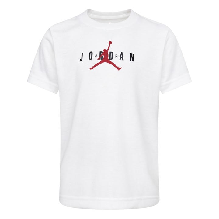Air Jordan Boys White Big Logo T Shirt Infant in Size 5 - 6 Years, Sports Direct
