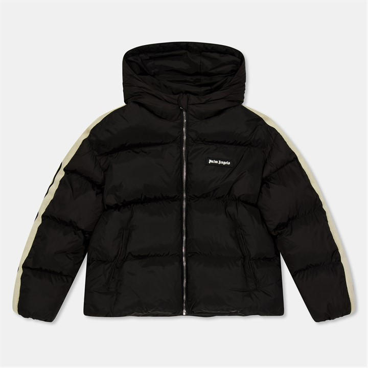 Palm Angels  Kids Black ' Logo Water Resistant Short Puffer Jacket in Size 11 - 12 Years, Sports Direct