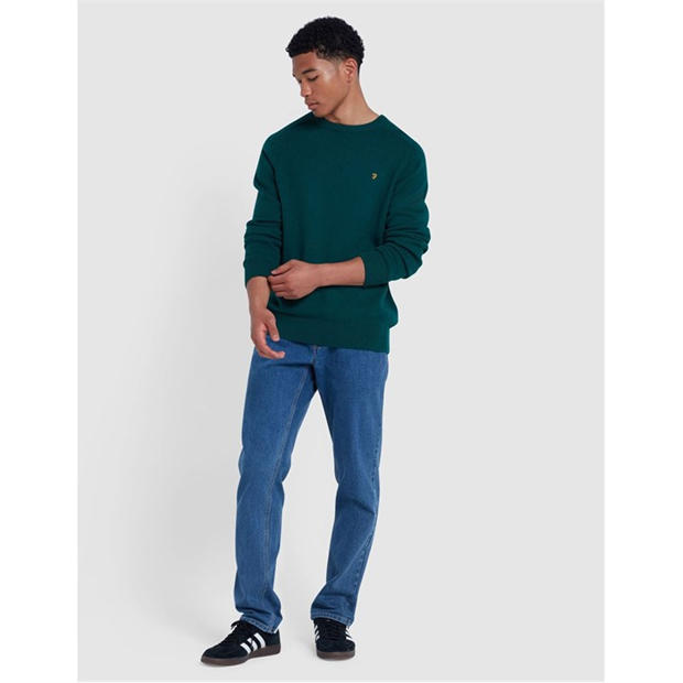 Green - Farah - Kingsbury Crewneck Sweater